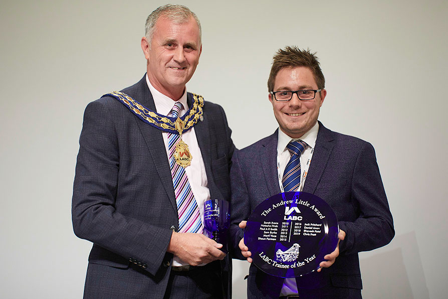 Trainee of the Year 2019 Chris Pratt at the LABC President's Reception