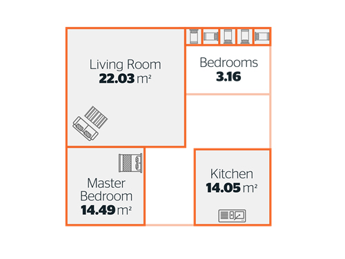 1950 House sizes in the UK