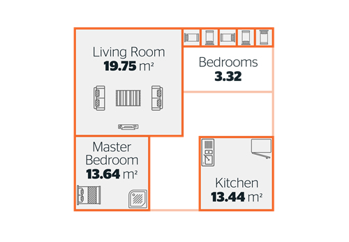 2000 UK house sizes