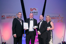 Billingham and Kite collecting their award