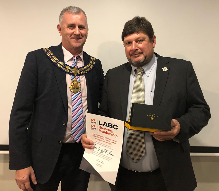 Chris Griffith-Jones with Dave Sharp, LABC AGM