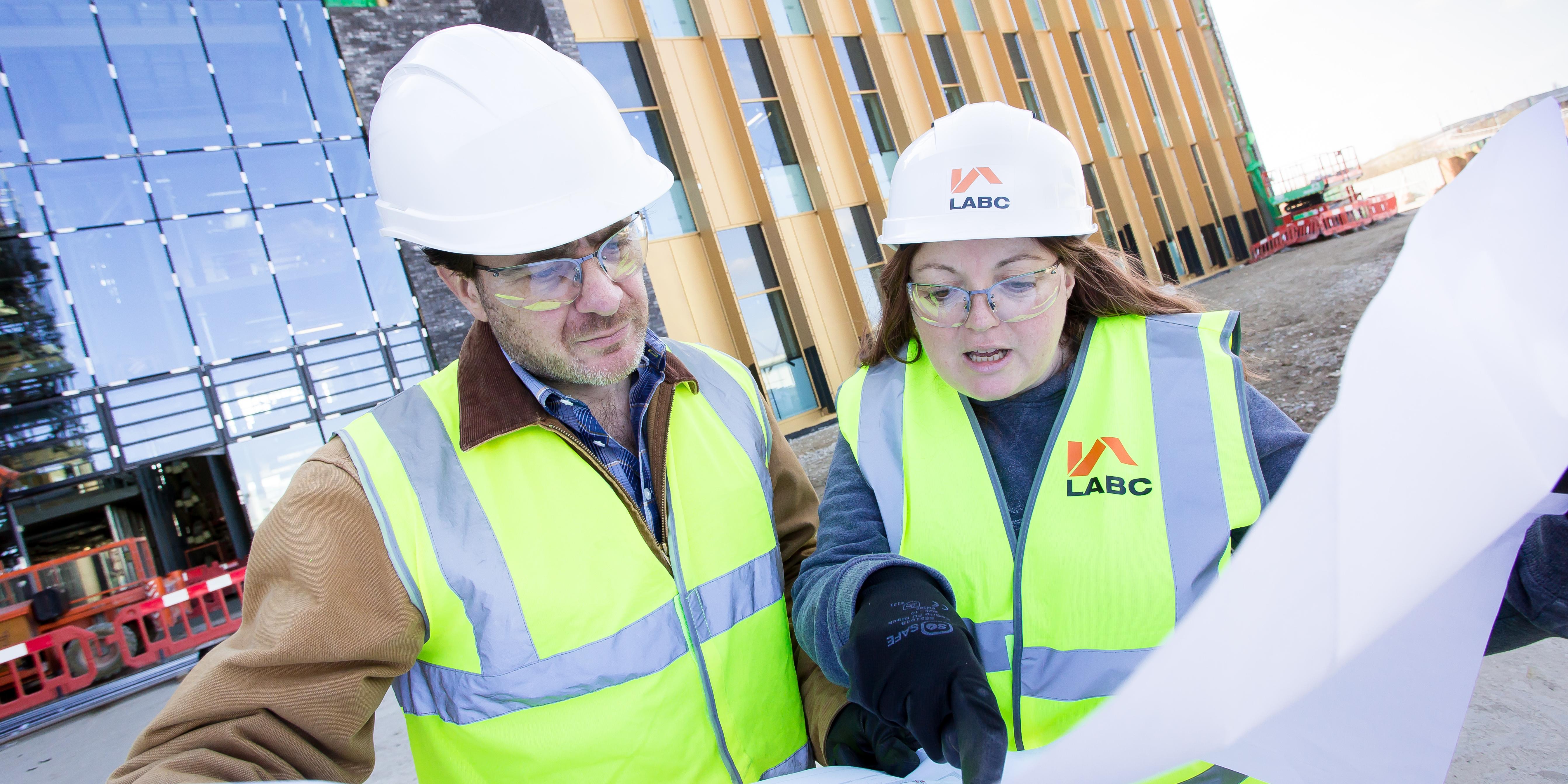LABC building control officer on site