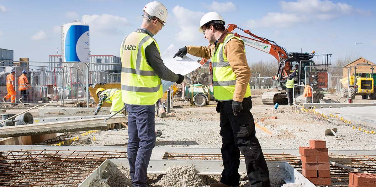 LABC Partner Authority Scheme members working on a construction site