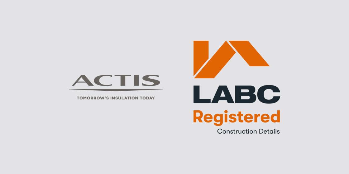 Actis and LABC Registered Construction Details logos