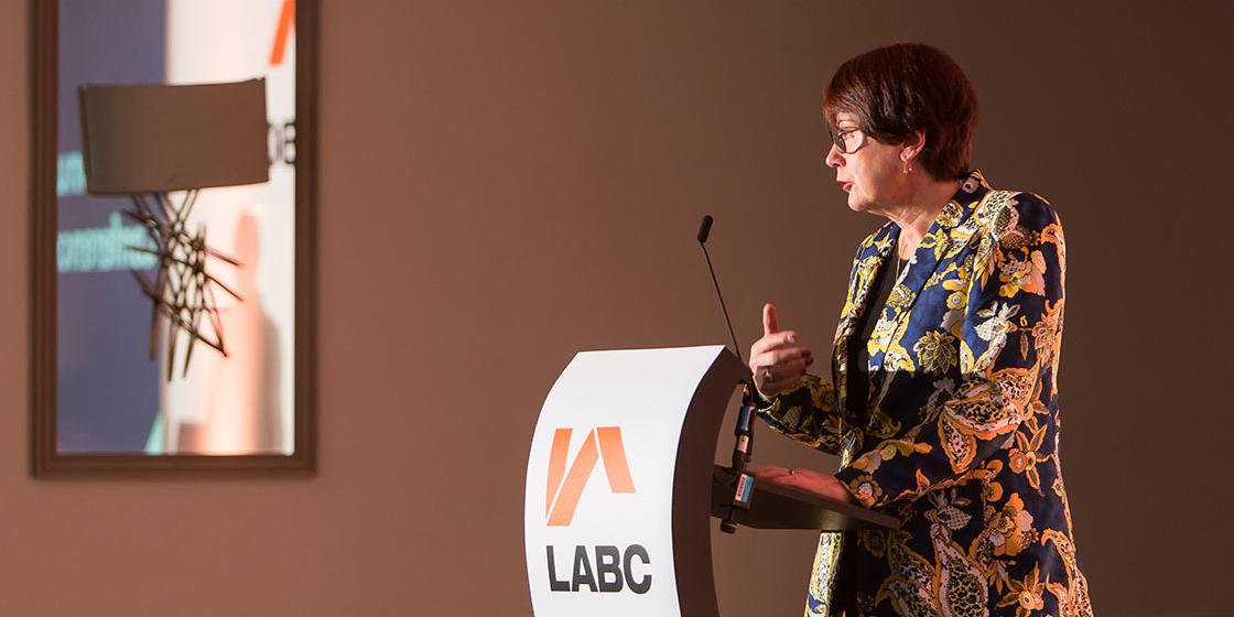 Dame Judith Hackitt speaking at the LABC Member Conference 2019