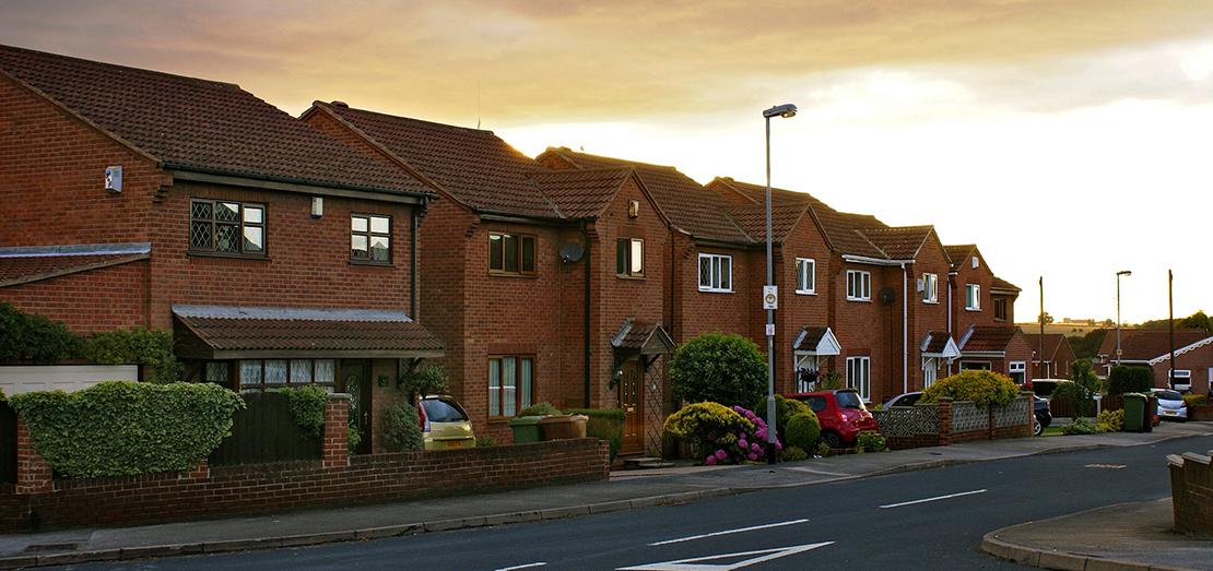 Picture of street depicting UK housing