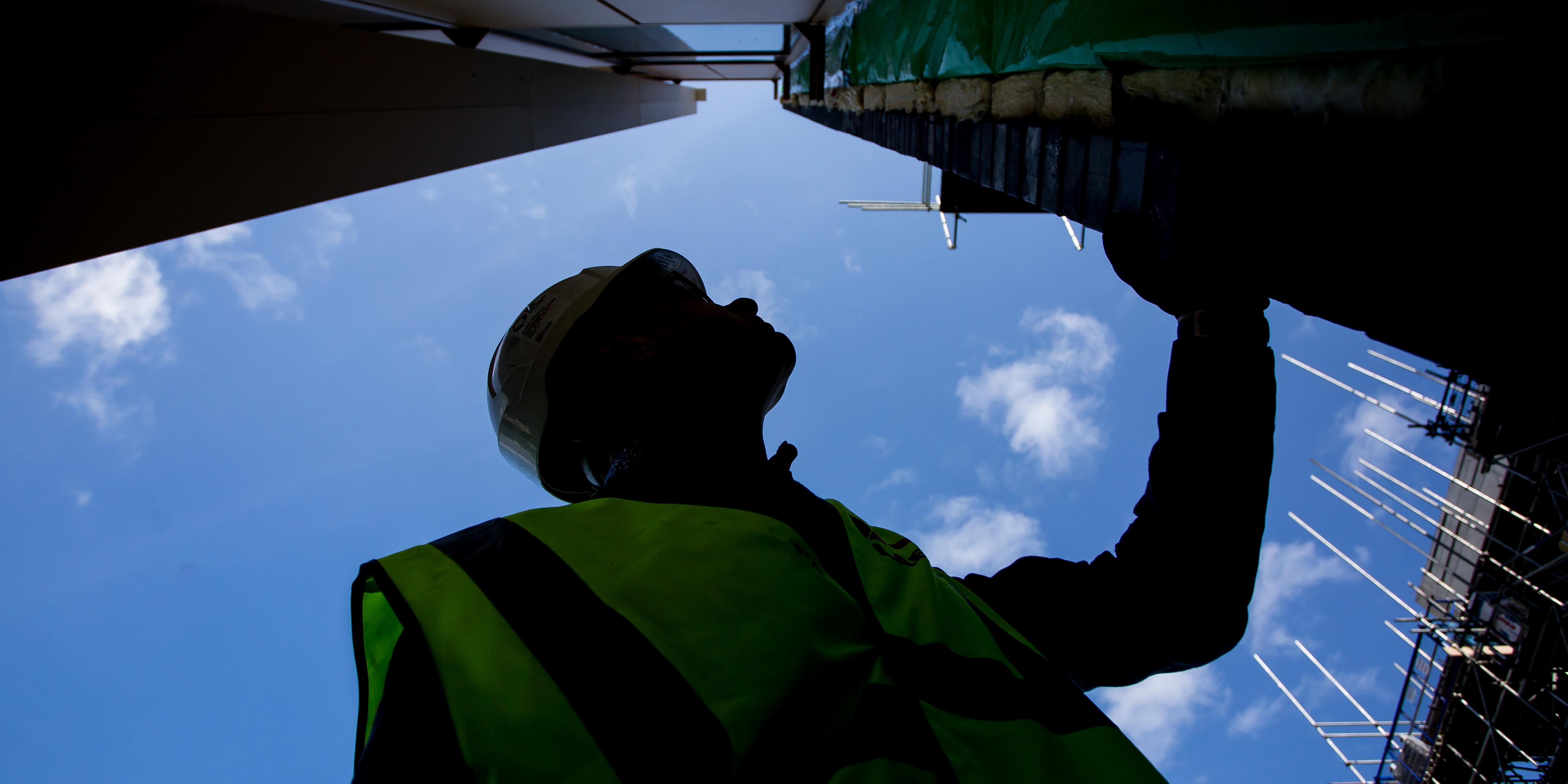 Building inspector at work