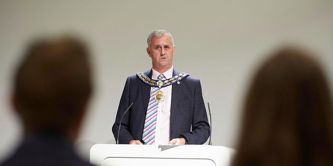 Dave Sharp speaking at the President's Reception 2019