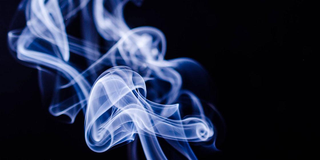 Smoke against a dark background