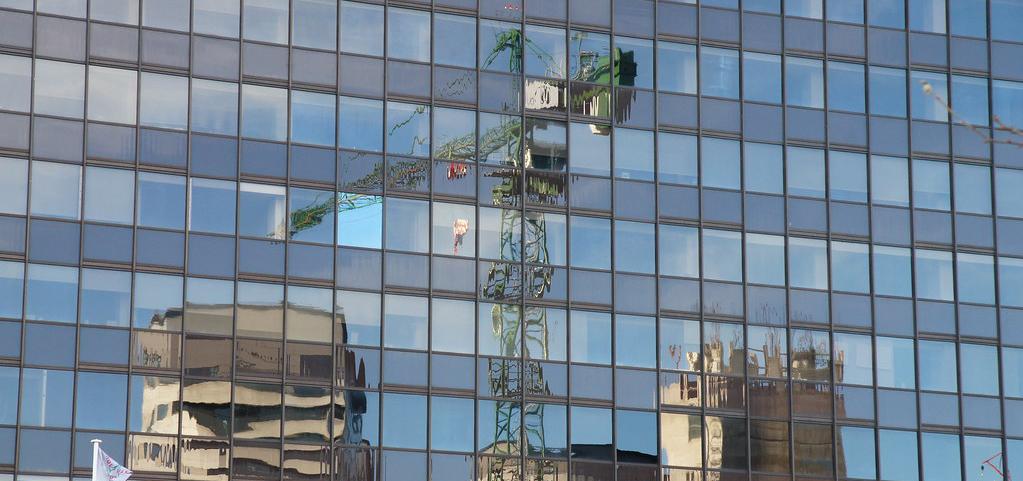 Reflection of crane in glass - the CLC roadmap to recovery 