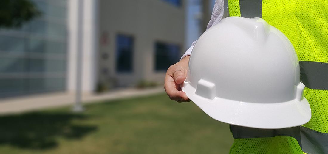 Hard hat illustrating CABE membership for LABC learners