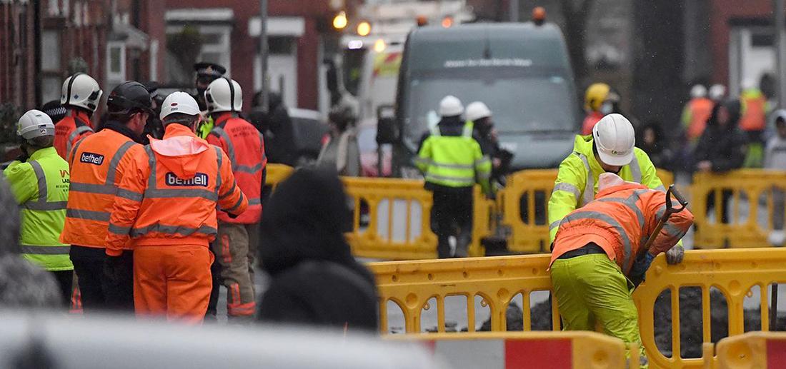 Manchester sink hole - building control attending