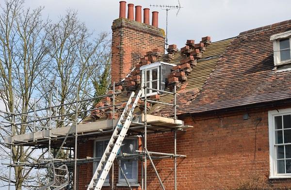 Image of roof undergoing renovation