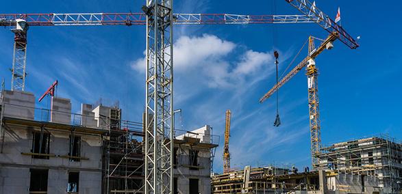 Building site with cranes