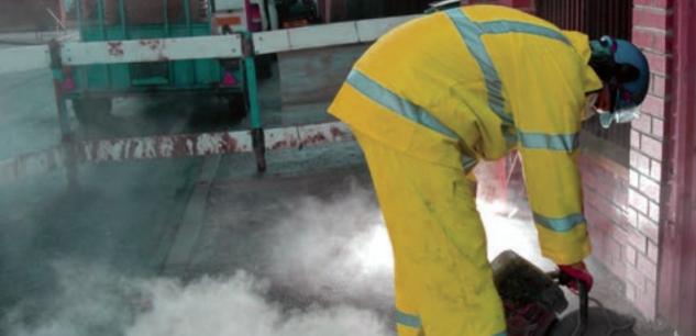 Construction dust on a construction site