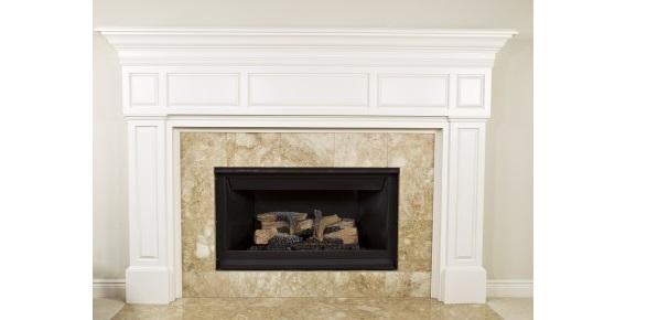 Stone fireplace surround