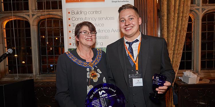 LABC Trainee of the Year 2016 Jack Pritchard with President Jack Pritchard