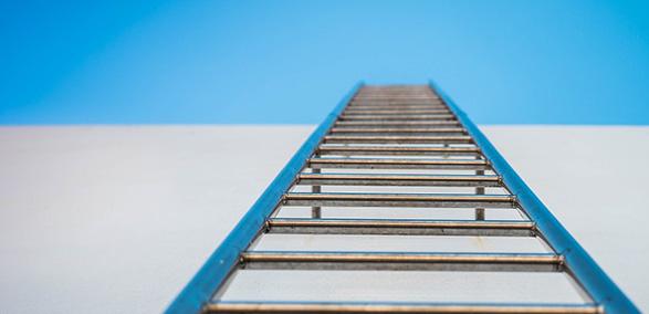 Ladder against wall