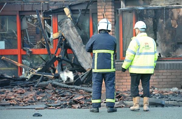 Picture of firemen attending a fire