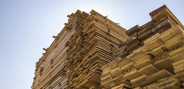 Planks of wood - wood preservative