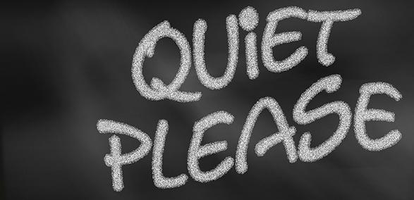 Quiet please sign image