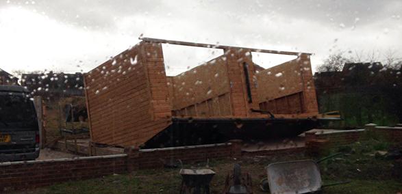 Storm Doris aftermath - picture showing storm damage