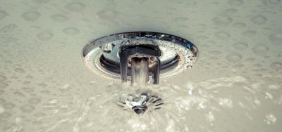 Picture of fire sprinkler - including in Amendment to Approved Document B