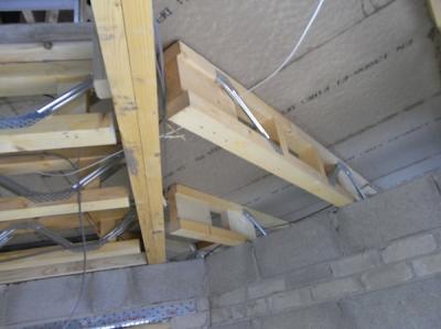 Image of floor joists on a construction site