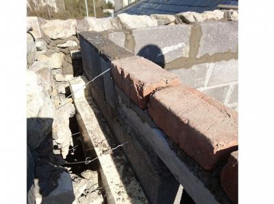 Image of wall with cavity wall ties
