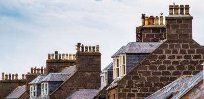 Picture of roofs to illustrate lath and plaster ceilings article