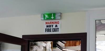 Not a fire exit - a cupboard