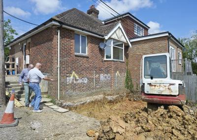 Photograph of a house under construction